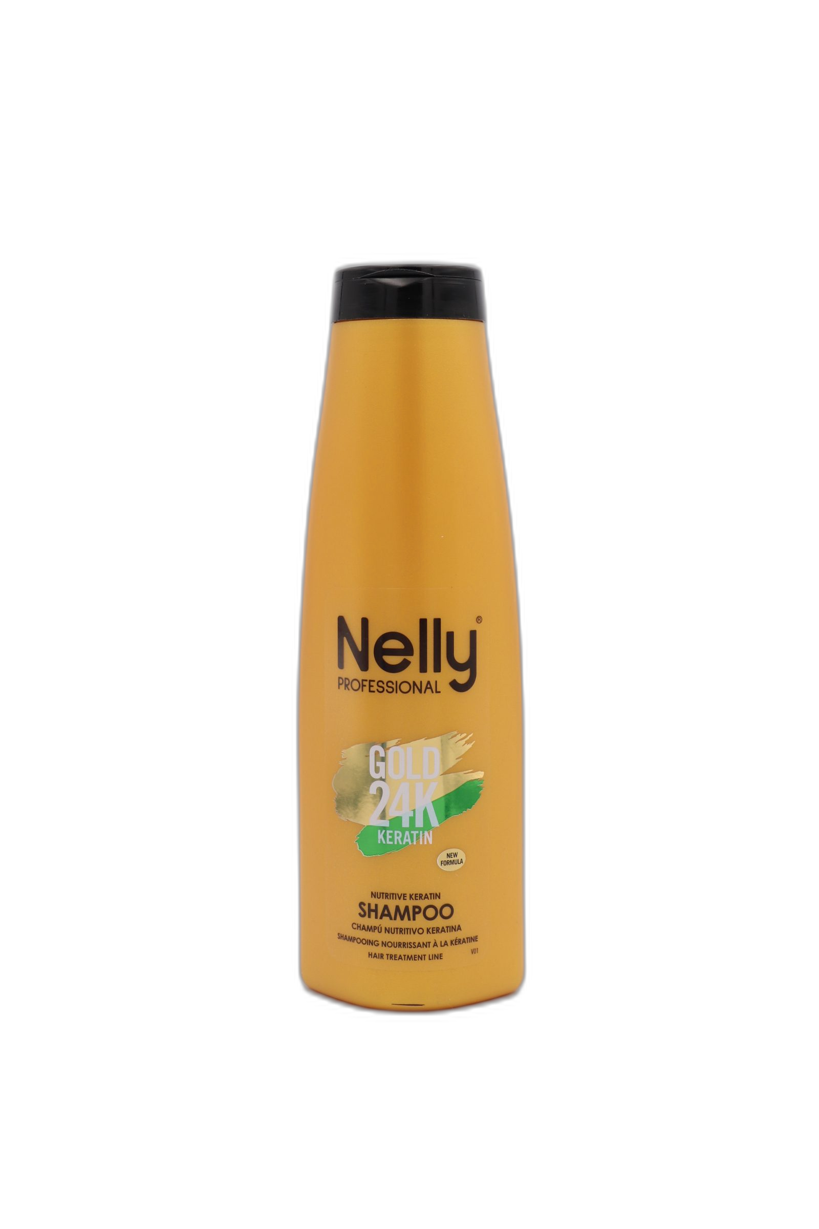 شامپو کراتینه نلی پروفشنال مدل Gold 24K Keratin حجم 400میل
