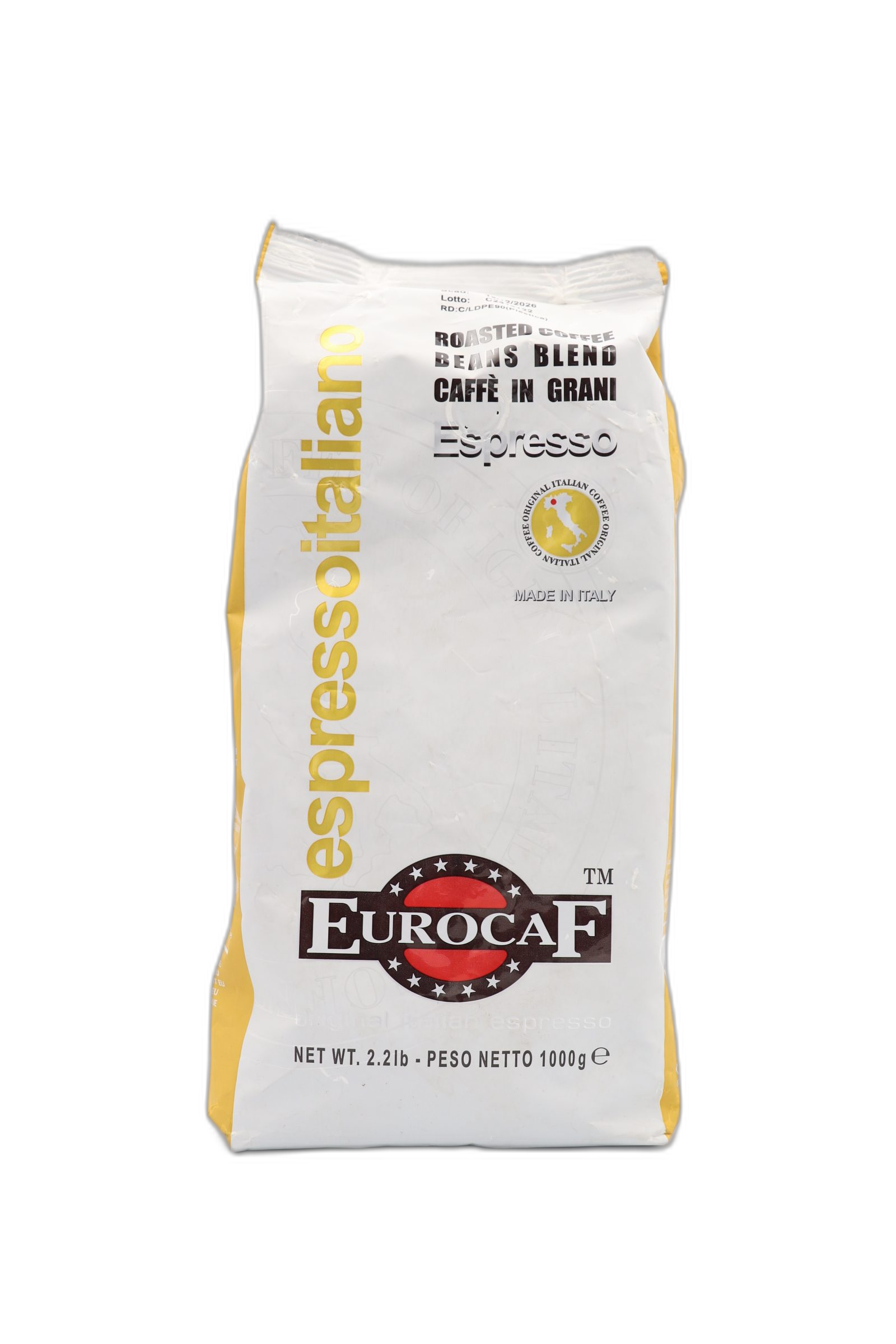 قهوه دانه یوروکاف مدل Espresso Italiano ایتالیایی 1 کیلویی
