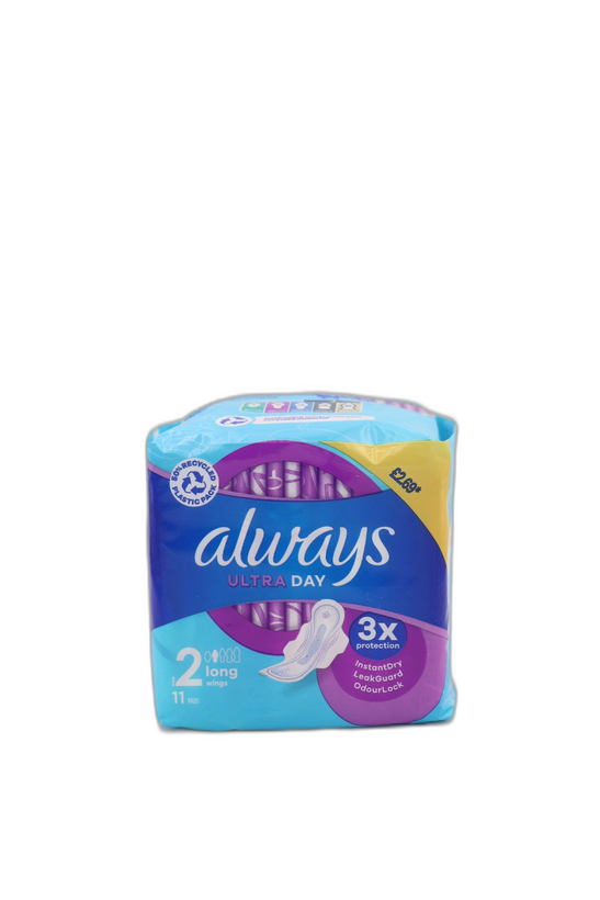 نوار بهداشتی آلویز Always Ultra Day سایز 2 بالدار بسته 11 عددی