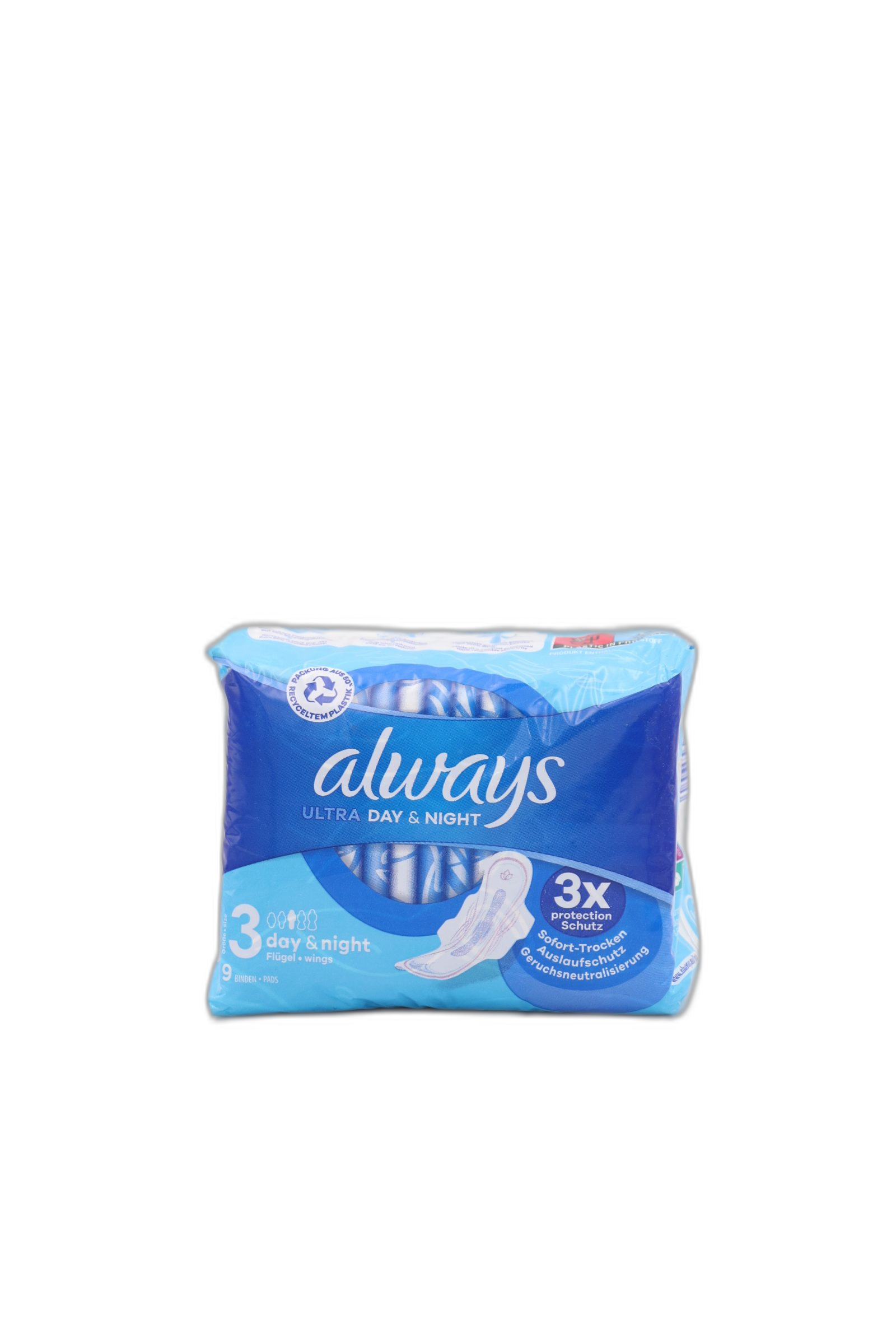 نوار بهداشتی آلویز Always Ultra Day & Night سایز 3 بالدار بسته 9 عددی