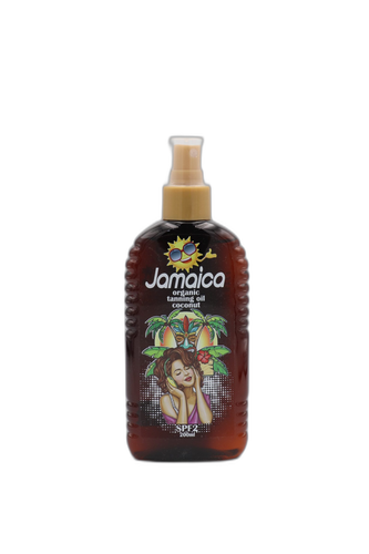 روغن برنزه جامائیکا Tanning Oil نارگیلی حجم 200 میل | برنزهکننده طبیعی با رایحه دلنشین نارگیل
