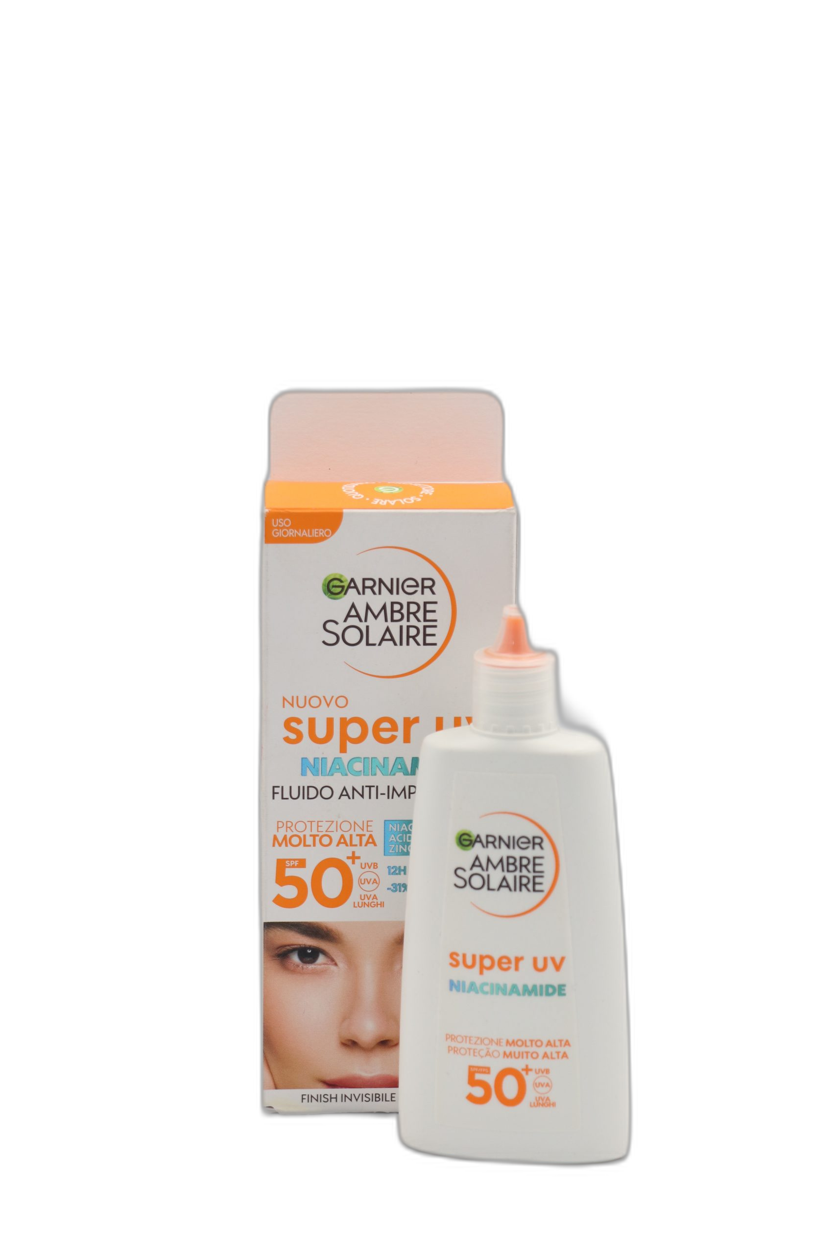 ضد آفتاب آبرسان فلوئیدی سوپر UV ویتامین C گارنیر SPF50 حجم 40 میل