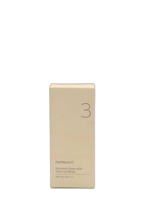 ضد آفتاب رنگی نامبوزین شماره 3 Porcelain Base-Skip Tone Up Beige SPF50+ PA++++