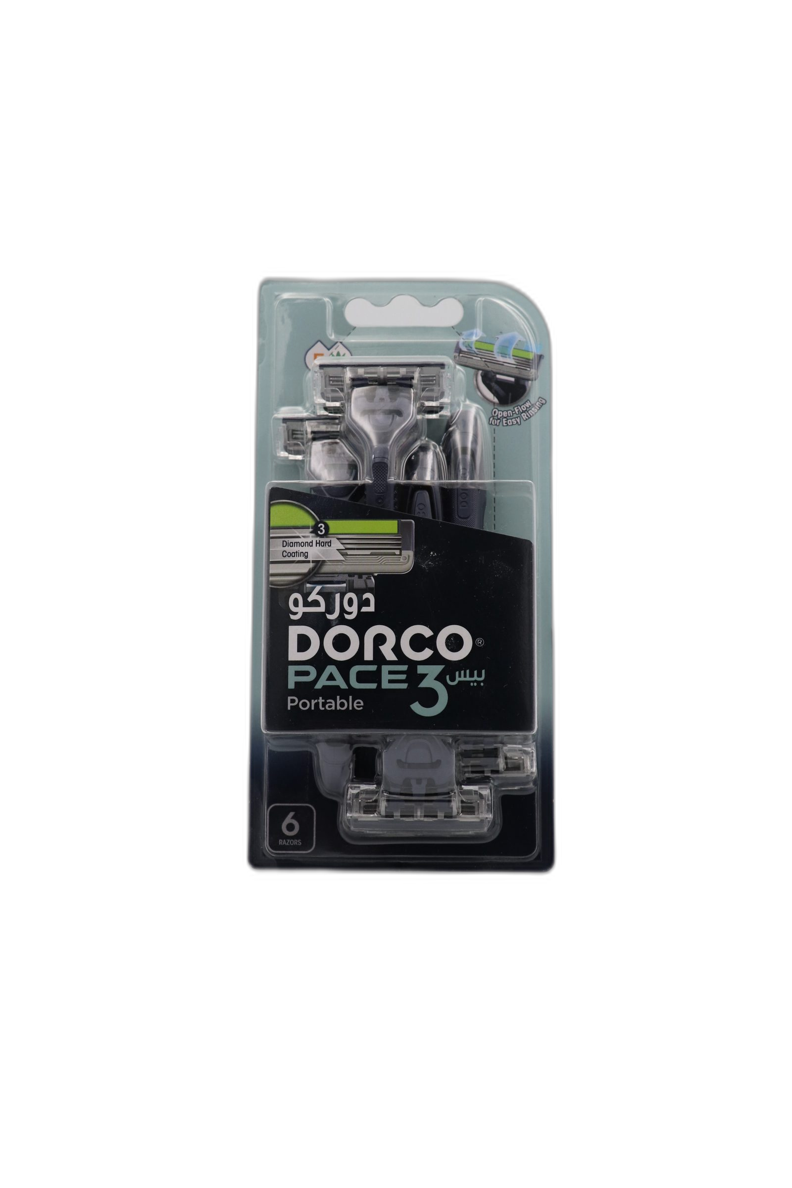 تیغ دورکو پیس 3 یکبار مصرف مردانه 6 عددی (DORCO PACE 3 Disposable Razor 6 Pack)