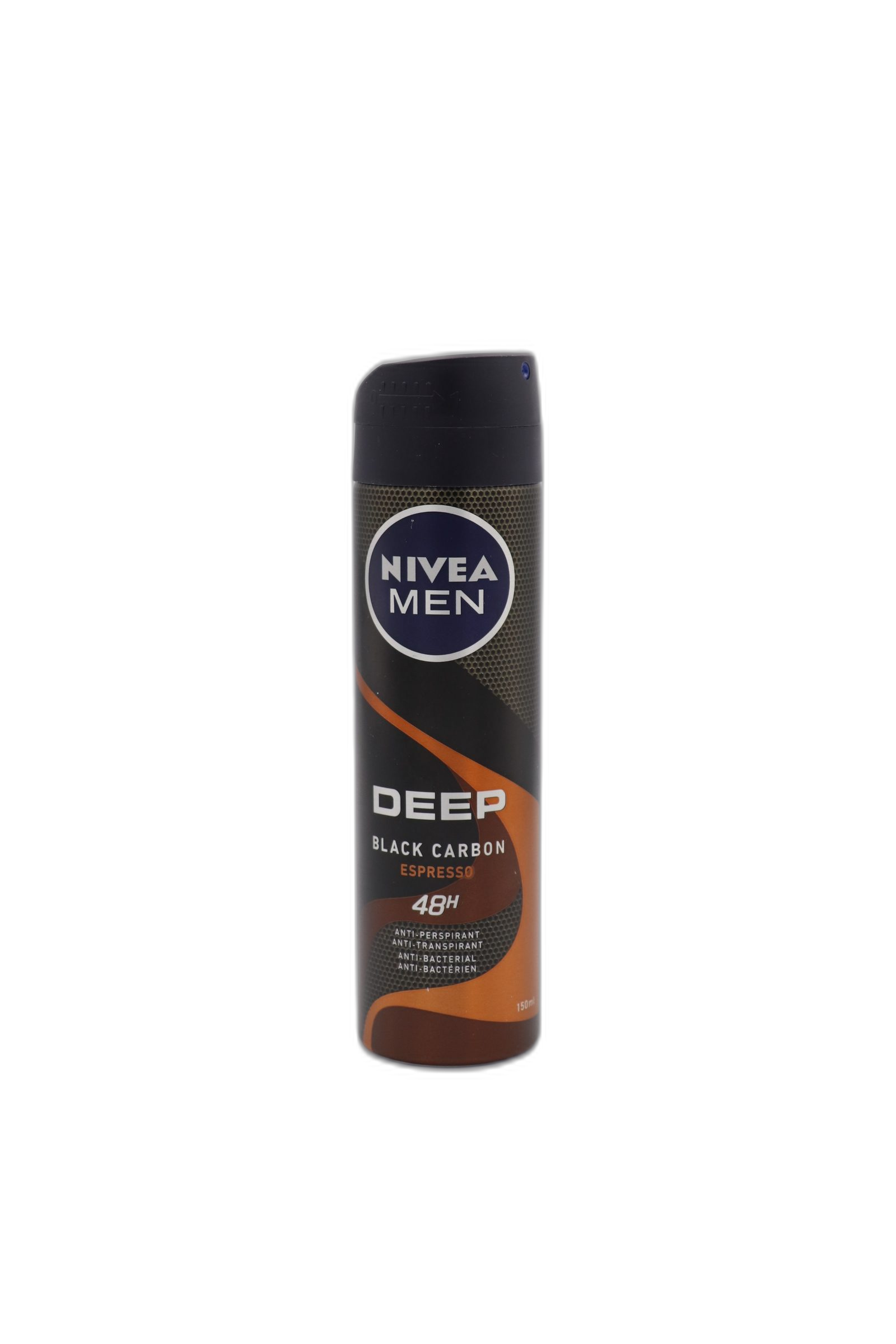اسپری ضد تعریق مردانه نیوآ مدل Deep Black Carbon Espresso حجم 150 میلی‌لیتر