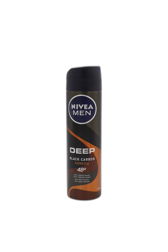 اسپری ضد تعریق مردانه نیوآ مدل Deep Black Carbon Espresso حجم 150 میلیلیتر