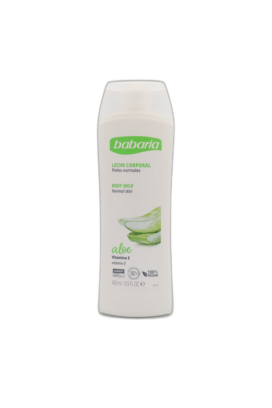 شیر بدن باباریا آلوئه ورا 400 میل Babaria Aloe با ویتامین E