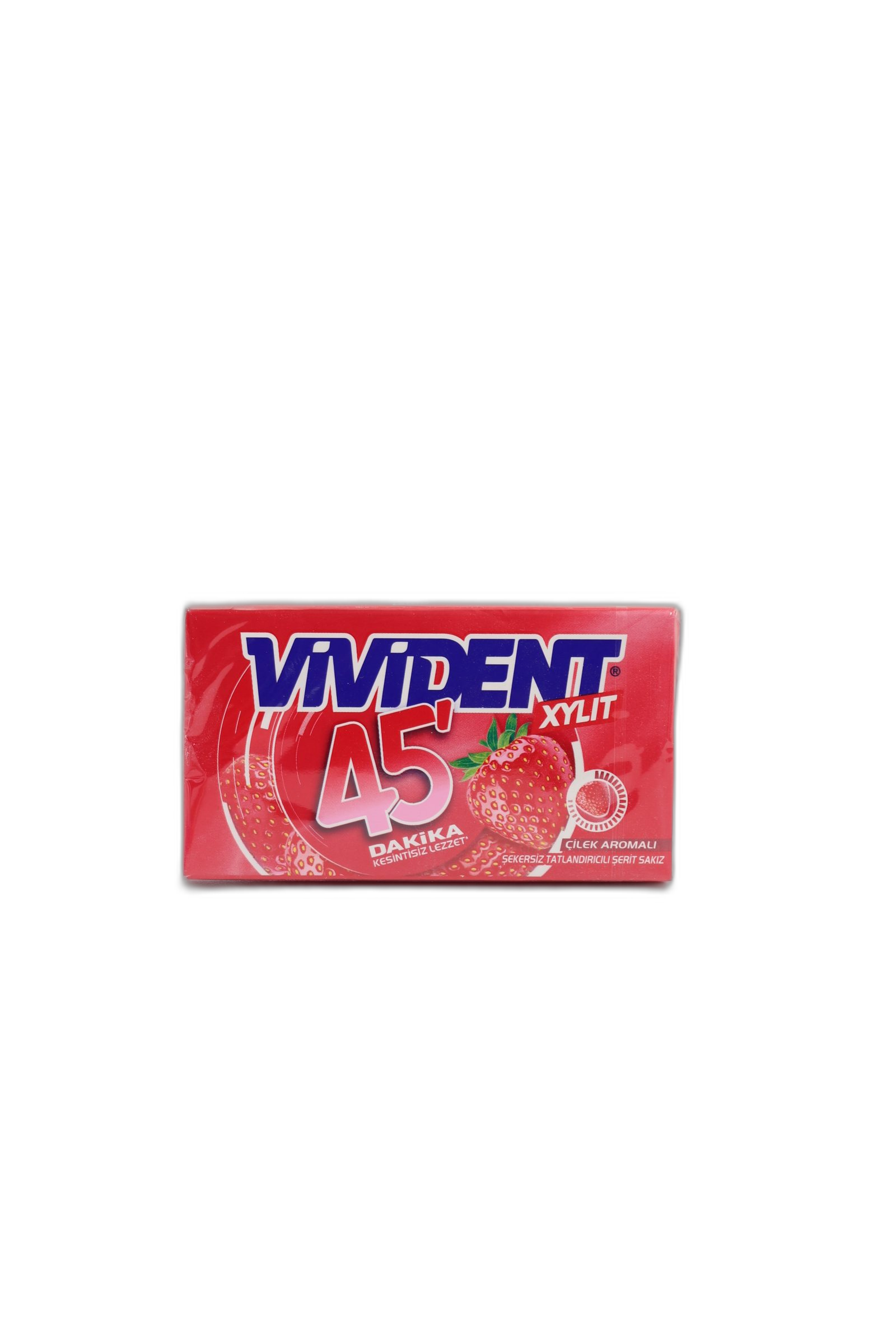 آدامس ویویدنت VIVIDENT Xylit 45 با طعم توت‌فرنگی