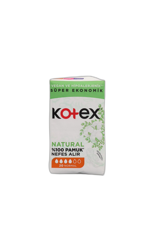 نوار بهداشتی کوتکس ضد حساسیت ترکیه مدل نچرال نرمال بسته 20عددی