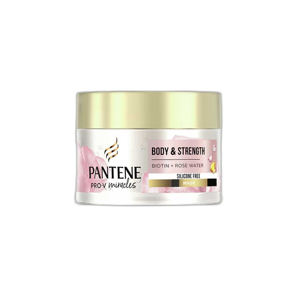 ماسک مو و بدن پنتن Pantene Pro-V Miracles Body & Strength استحکام مو با بیوتین و آب گل رز