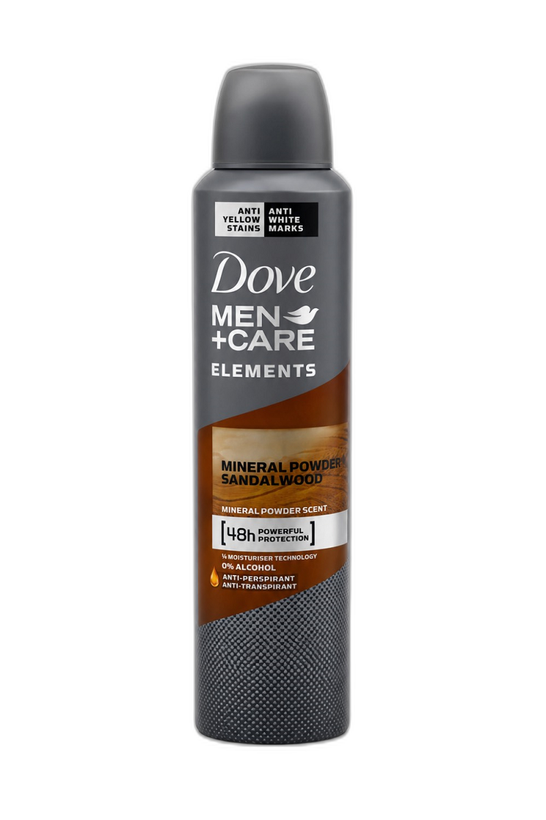 اسپری ضد تعریق مردانه داو مدل Men+Care Elements Mineral Powder & Sandalwood