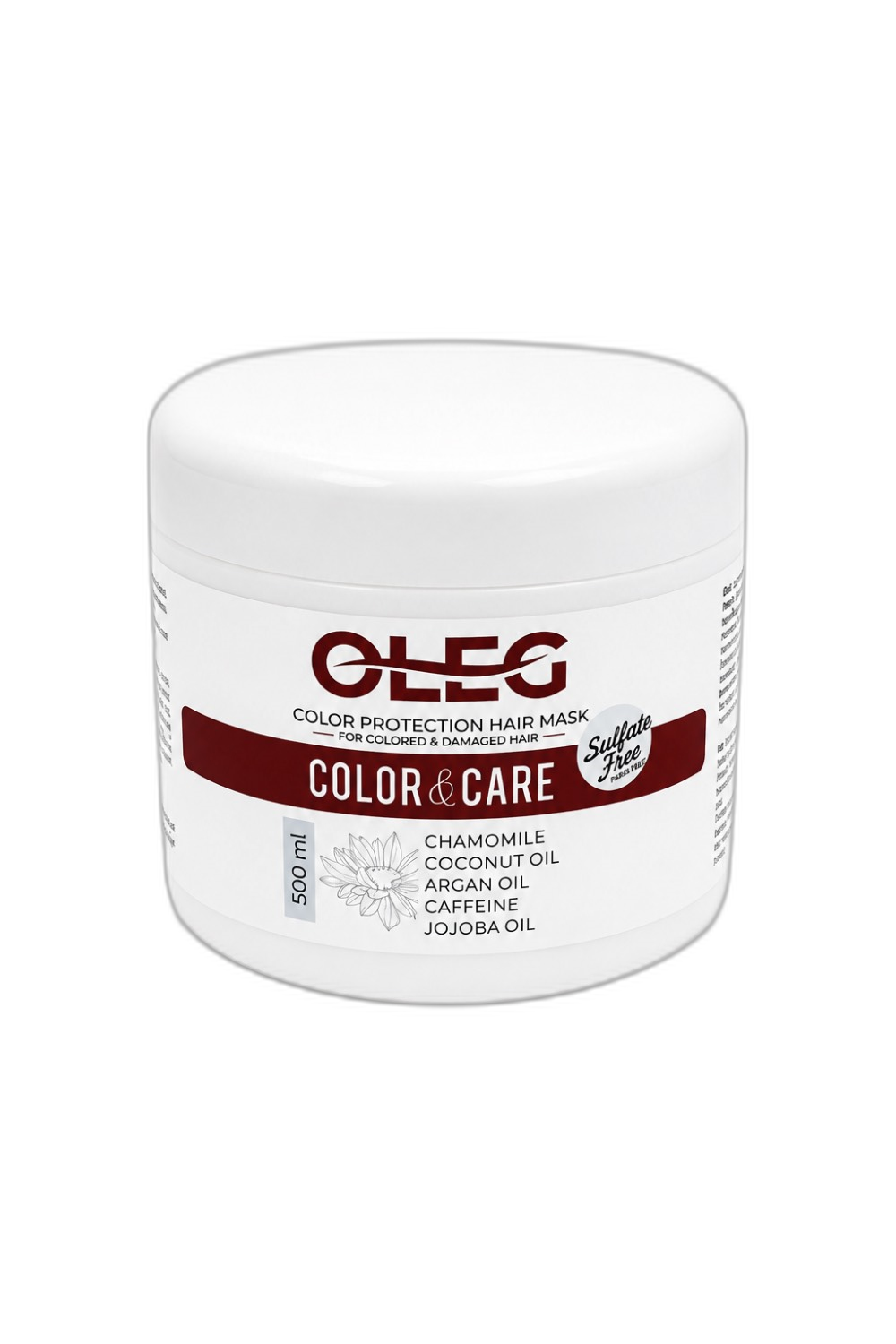 ماسک مو اولگ مدل Color & Care بدون سولفات حجم ۵۰۰ میلی‌لیتر