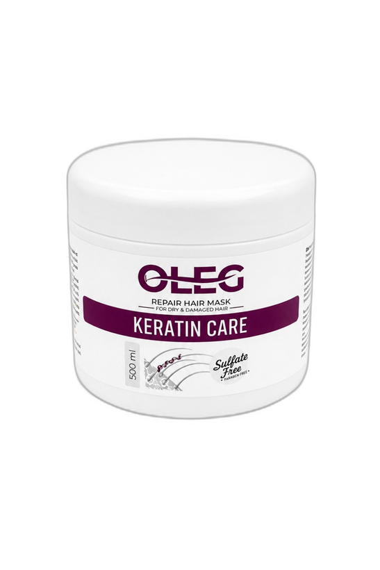 ماسک مو کراتین اولگ (OLEG Keratin Care) بدون سولفات ۵۰۰ میلیلیتر