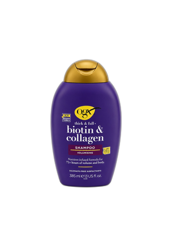شامپو OGX Biotin & Collagen حجم 385 میلیلیتر