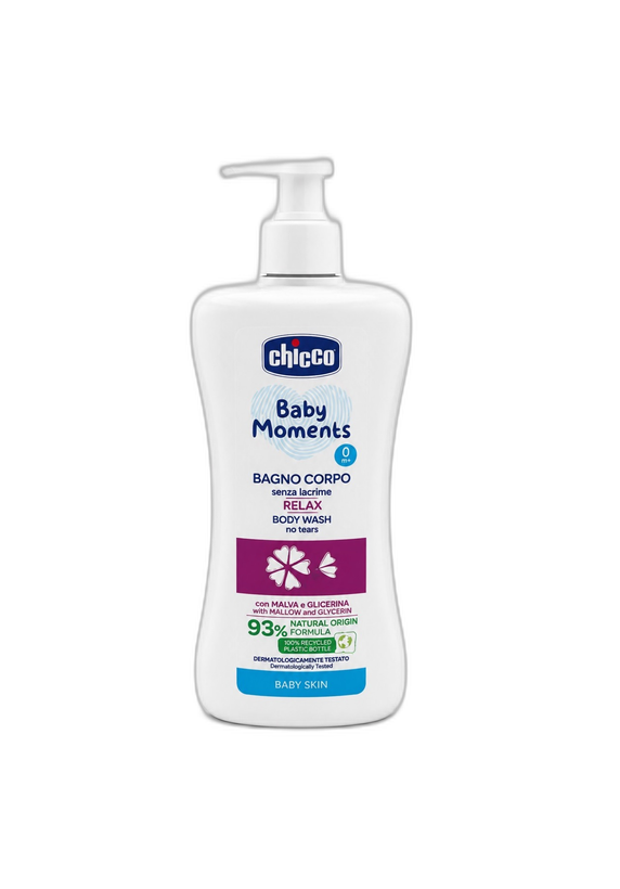 شامپو بدن کودک چیکو Baby Moments Relax Body Wash حجم 500 میلیلیتر