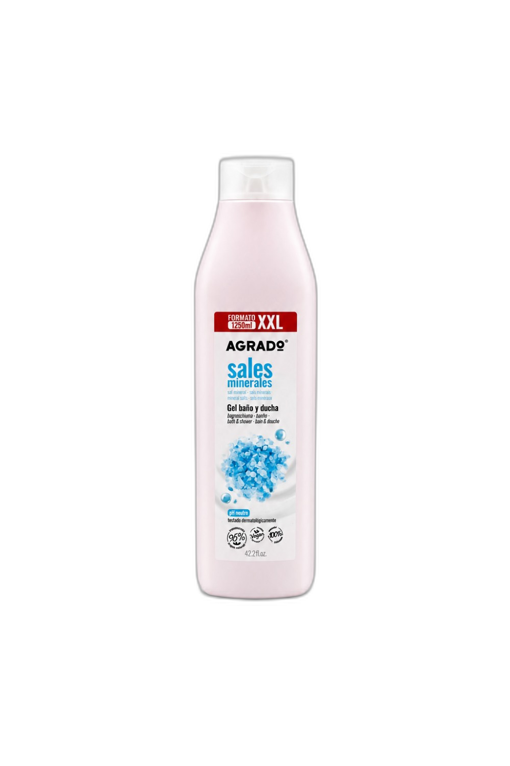 معرفی شامپو بدن نمک‌های معدنی آگرادو (Agrado Mineral Salts Shower Gel) حجم 1250 میلی‌لیتر