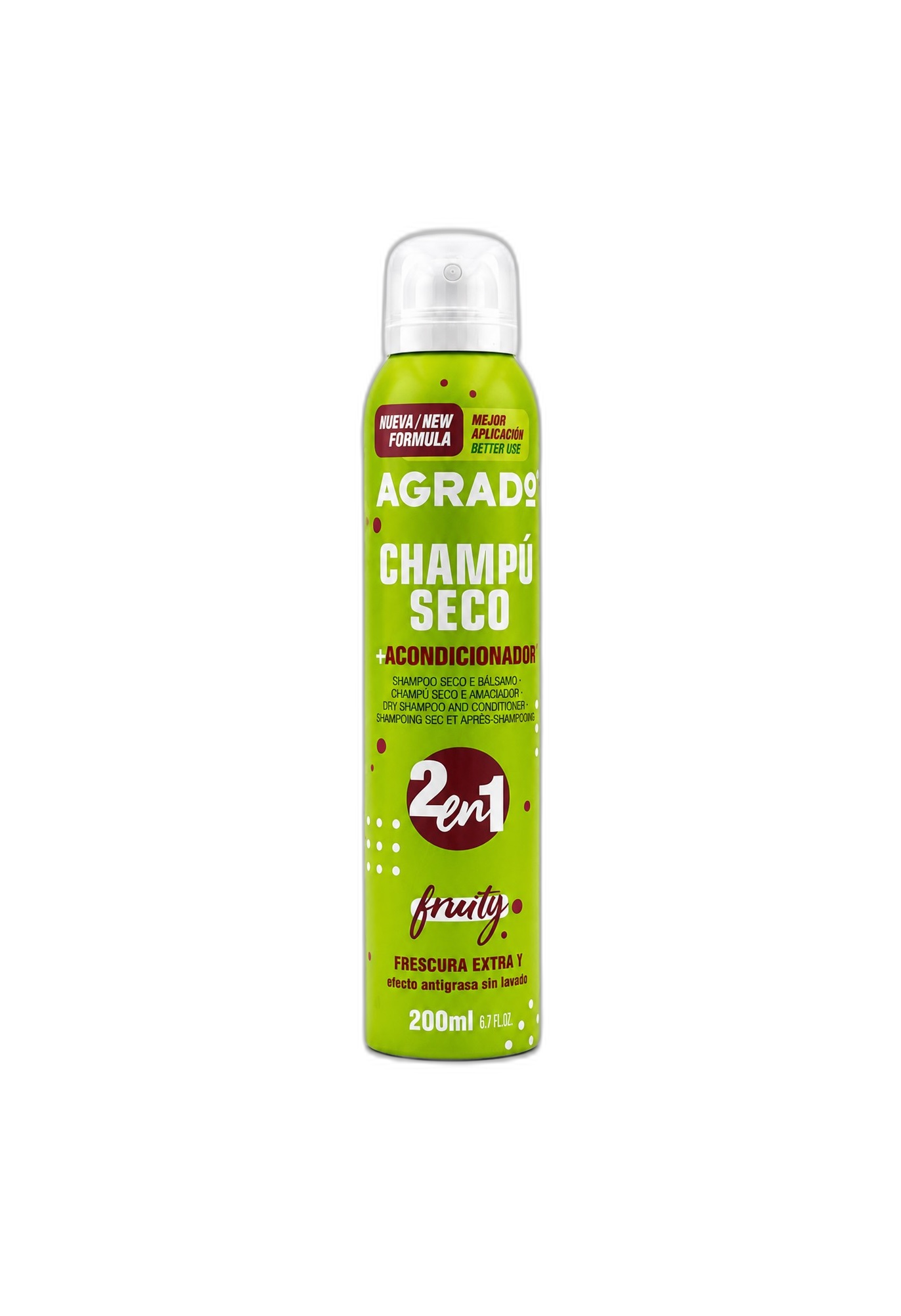 شامپو خشک آگرادو Agrado 2 در 1 Fruity حجم 200 میلی‌لیتر