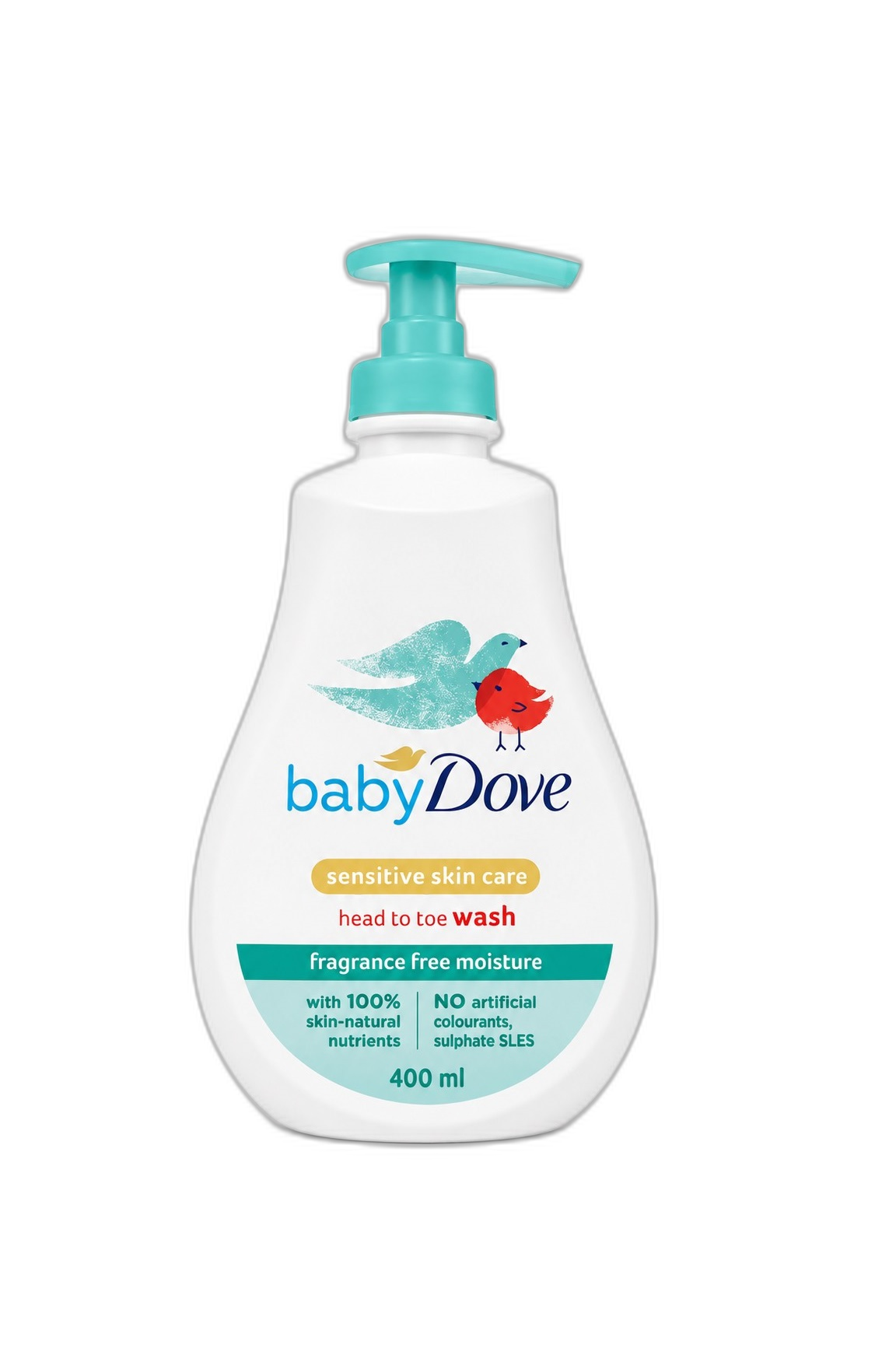 شوینده سر و بدن کودک بیبی داو Baby Dove Sensitive Skin Care Head To Toe Wash حجم 400 میلی‌لیتر