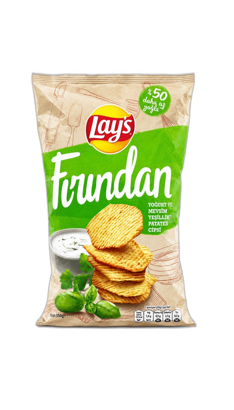 چیپس لیز Fırından با طعم ماست و سبزیجات وزن 150 گرم