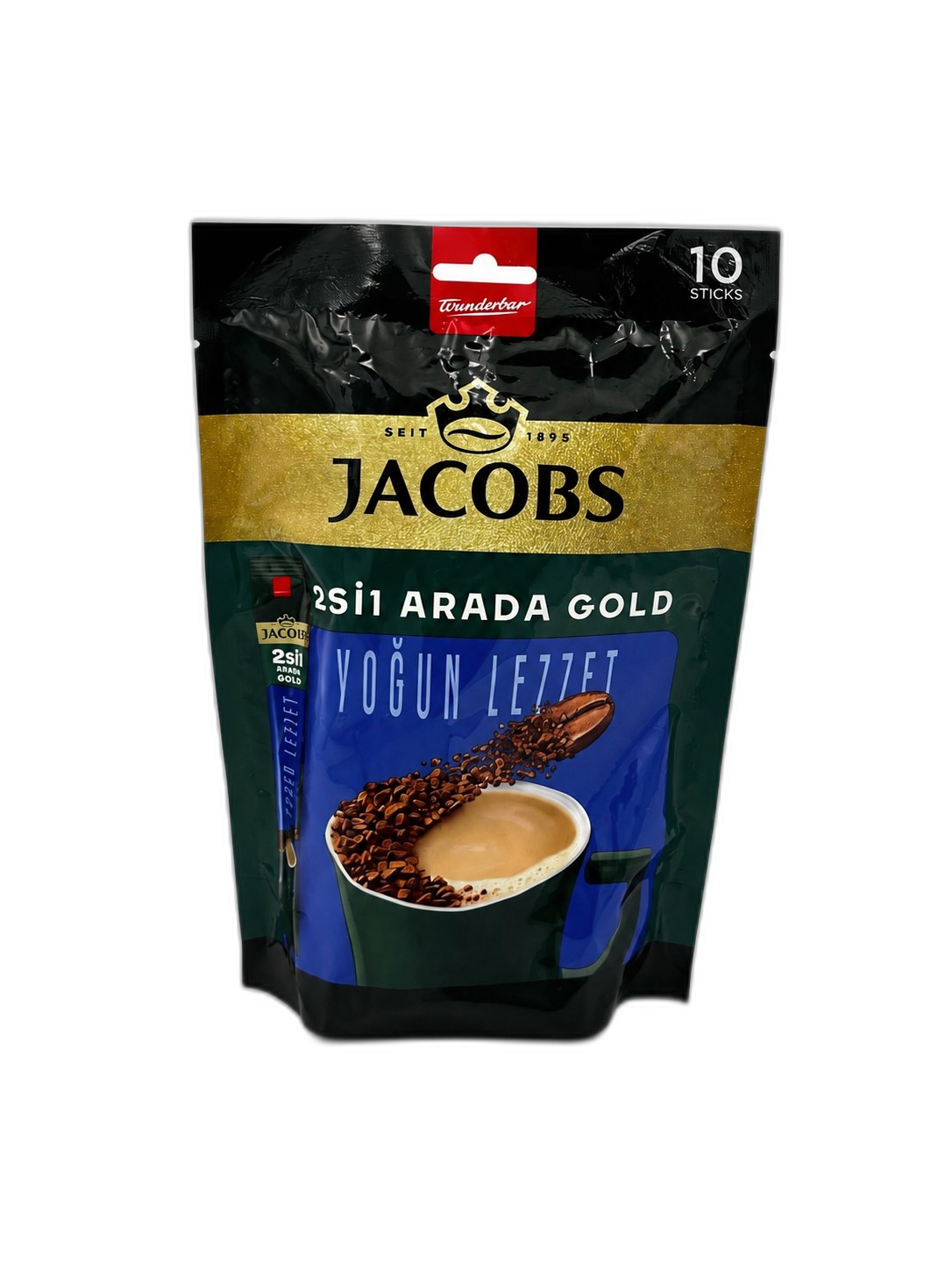 قهوه فوری جاکوبز 2 در 1 مدل Jacobs 2si1 Arada Gold بسته 10 عددی