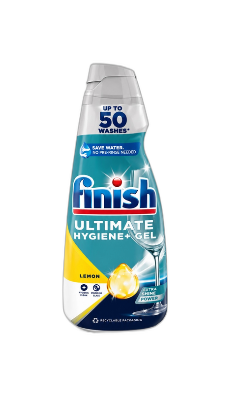 ژل ماشین ظرفشویی فینیش Ultimate Hygiene+ Gel رایحه لیمو 1000 میل