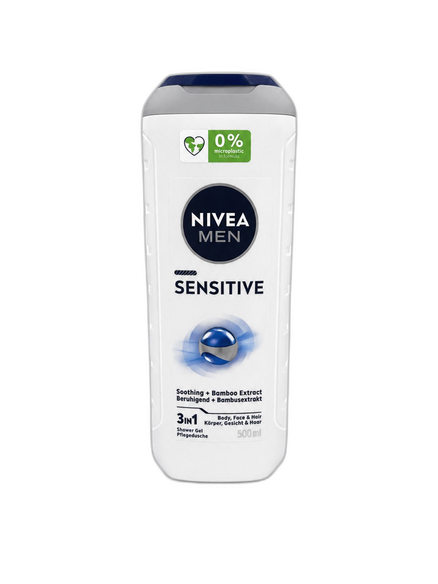 شامپو بدن، صورت و موی نیوآ من مدل Sensitive حجم ۵۰۰ میلیلیتر