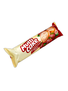 بیسکویت روشن Roshen Multi Cake با کرم توتفرنگی | میانوعده خوشطعم با بافت ترد و کرم میوهای