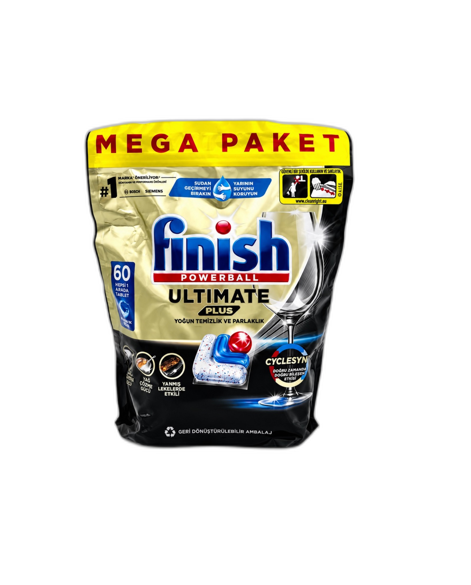 قرص ماشین ظرفشویی فینیش Ultimate Plus بسته 60 عددی